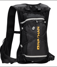 Nathan 6 Liter Hydration Pack w/Bladder Black/Marigold OSFA