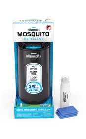 Thermacell Patio Shield Mosquito Repellent with 12-Hour Fuel Cartridge and 3 Repellent Mats, Graphite