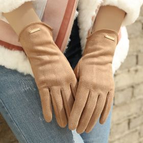 Women's Gloves Ladies Gloves ; Wool Gloves ; Winter Gloves ; Christmas Gift; Gift For Her (Color: Khaki)