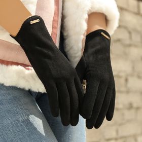 Women's Gloves Ladies Gloves ; Wool Gloves ; Winter Gloves ; Christmas Gift; Gift For Her (Color: Black)