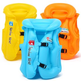 Swim Vest For Kids ; 4-12 Years Old Inflatable Swimming Floaties With Adjustable Safety Buckle & Dual Airbags For Boys Girls; Water Vest For Pool (Color: yellow, size: S (10KG-20KG))