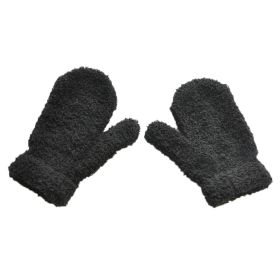 Warm Plush Thick Warm Baby Gloves Winter Plus Velvet Mittens Children Kid Coral Fleece Full Finger Gloves For 1-4Y Kids Gloves (Color: A Style 1, Ships From: China)