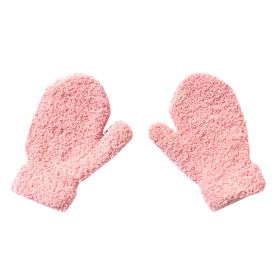 Warm Plush Thick Warm Baby Gloves Winter Plus Velvet Mittens Children Kid Coral Fleece Full Finger Gloves For 1-4Y Kids Gloves (Color: F Style 6, Ships From: China)