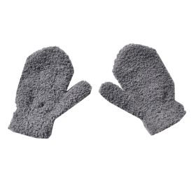 Warm Plush Thick Warm Baby Gloves Winter Plus Velvet Mittens Children Kid Coral Fleece Full Finger Gloves For 1-4Y Kids Gloves (Color: E Style 5, Ships From: China)