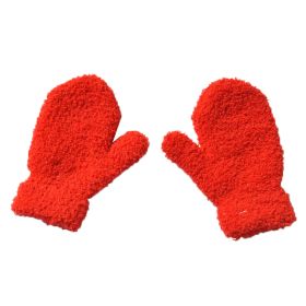 Warm Plush Thick Warm Baby Gloves Winter Plus Velvet Mittens Children Kid Coral Fleece Full Finger Gloves For 1-4Y Kids Gloves (Color: C Style 3, Ships From: China)