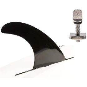 DORSAL Surf & SUP Fin - No Tool Fin Screw - Center Fin for Longboard Surfboard & Paddleboard (Color: Black, size: 10" Inch)